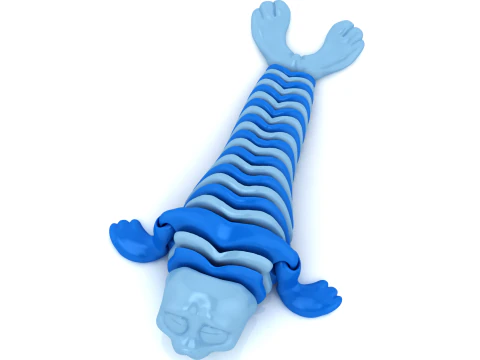 3D Printable Stylized Skeleton Creature Model 3D Print Model