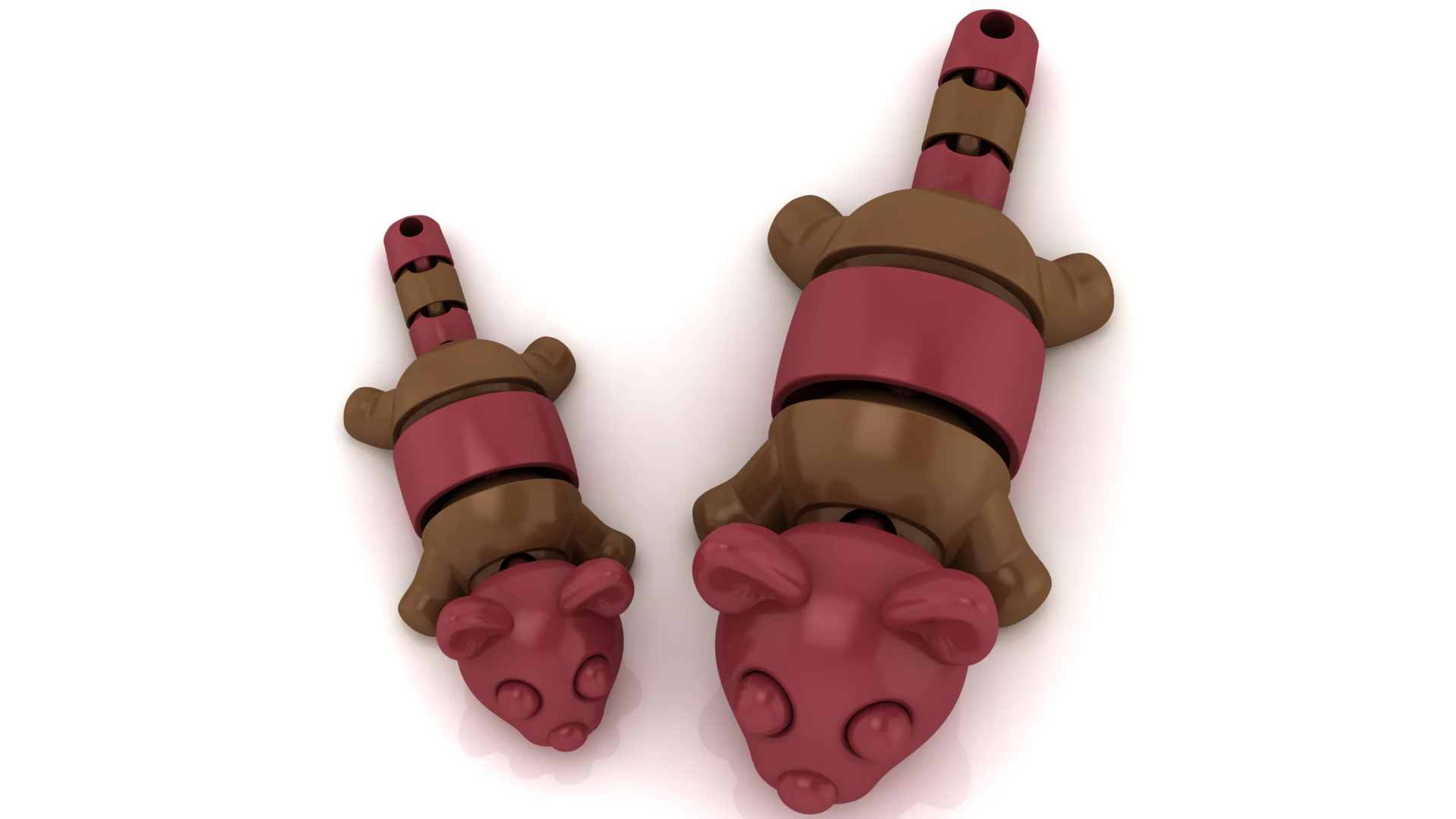 3D Printable Cute Bear Toy Model 3D Print Model .c4d .max .obj .3ds .fbx .stl .blend