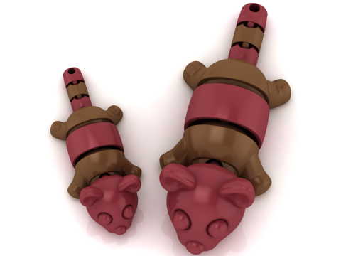 Modelo de brinquedo de urso fofo para impress&atilde;o em 3D Modelo de Impressão 3D