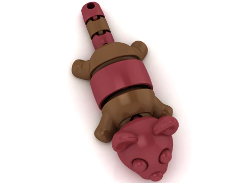 3D Printable Cute Bear Toy Model 3D Print Model