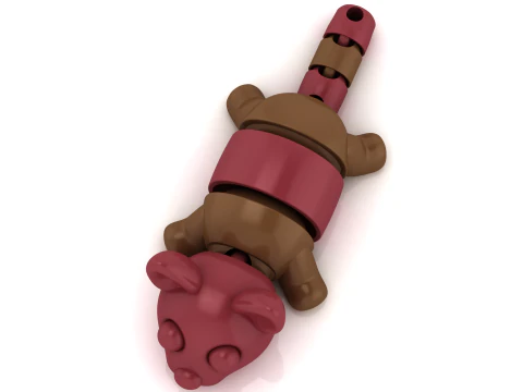 3D Printable Cute Bear Toy Model 3D Print Model
