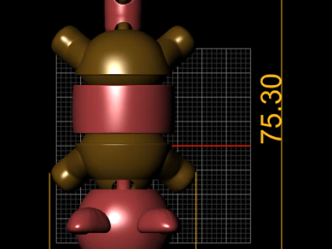 3D Printable Cute Bear Toy Model 3D Print Model
