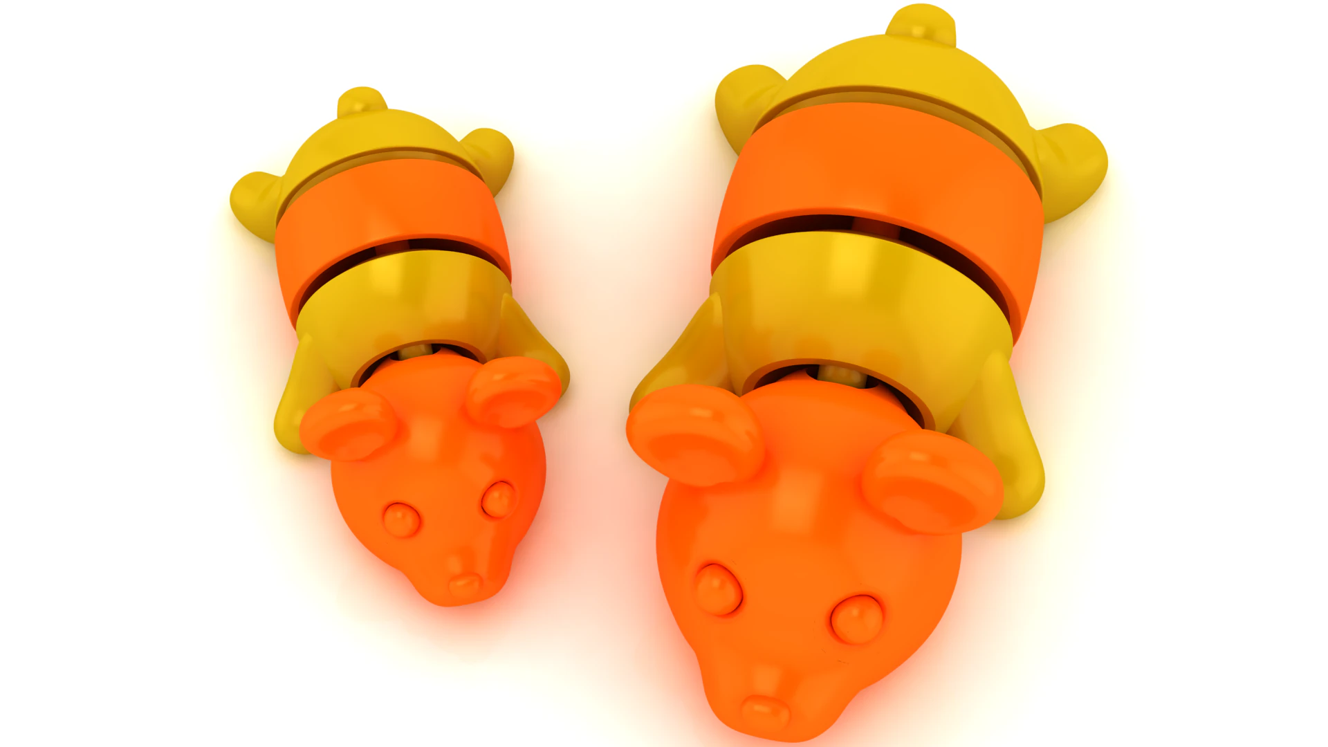 3D Printable Colorful Bear Toy Model 3D Print Model .c4d .max .obj .3ds .fbx .stl .blend 