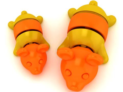 3D 인쇄 가능한 다채로운 곰 장난감 모델 3D 프린트 모델