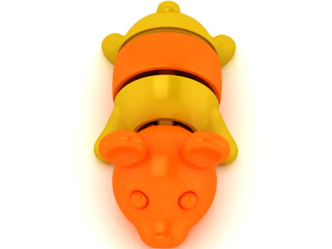 3D Printable Colorful Bear Toy Model 3D Print Model