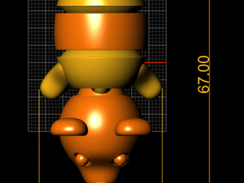 3D Printable Colorful Bear Toy Model 3D Print Model