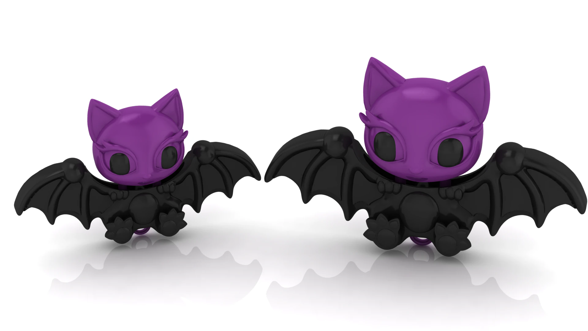 Cute Bat Kitty 3D Printable 3D Print Model .c4d .max .obj .3ds .fbx .stl .blend