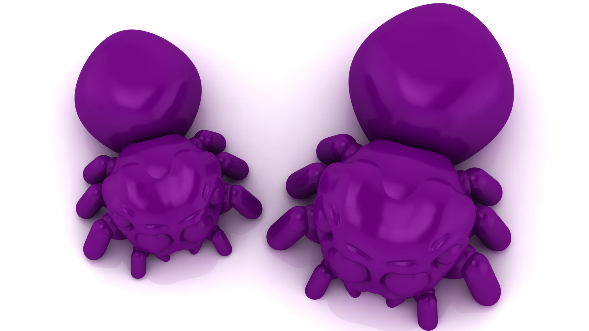 Cute Chibi Spider Toy 3D Printable 3D Print Model .c4d .max .obj .3ds .fbx .stl .blend