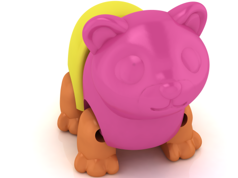 可爱的卡通猫 3D 可打印 3D 打印模型