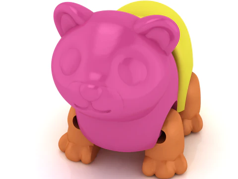 Cute Cartoon Cat 3D Printable 3D Print Model