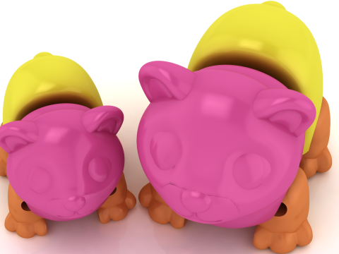 Cute Cartoon Cat 3D Printable 3D Print Model