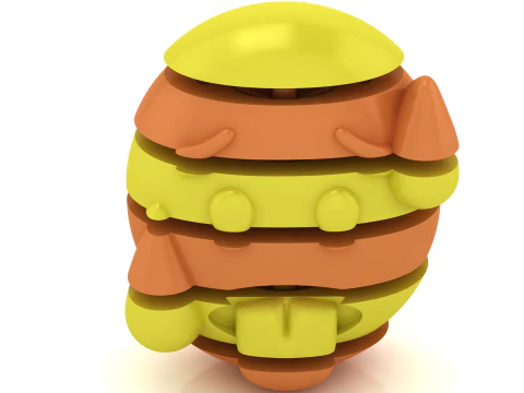 Colorful Stackable Critter 3D Printable 3D Print Model