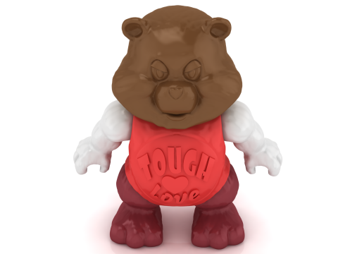 Tough Love Bear 3D Printable 3D Print Model