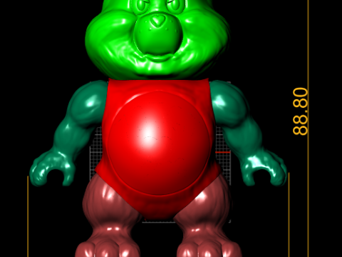 Tough Love Bear 3D Printable 3D Print Model