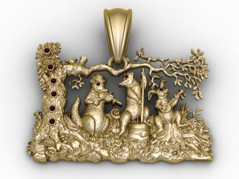 Tree of Life Relief Pendant Luxury 3D Printable Jewelry Model 3D Print Model