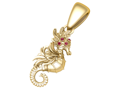 Başlık 3D Yazdırılabilir Denizatı Kolye Modeli 3D Baskı Modeli