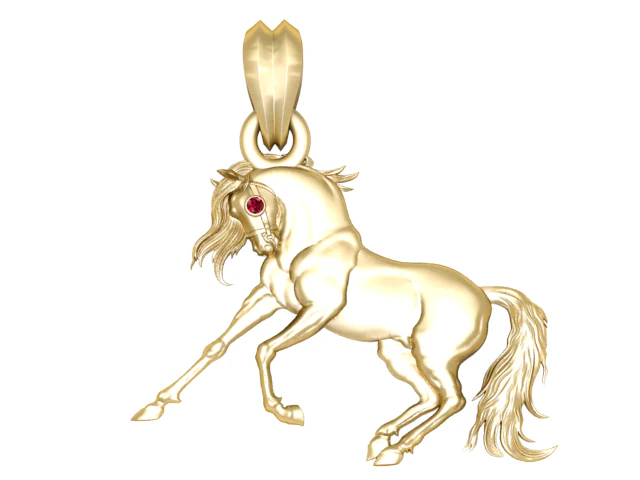 Title 3D Printable Unicorn Pendant Model 3D Print Model .c4d .max .obj .3ds .fbx .stl .blend 