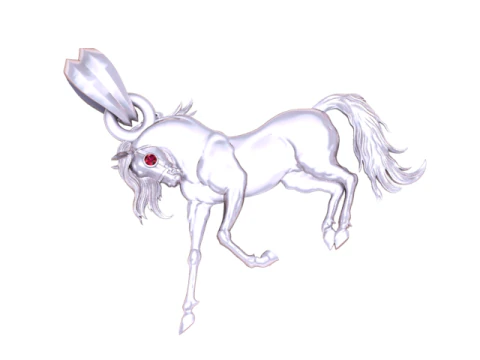 Title 3D Printable Unicorn Pendant Model 3D Print Model