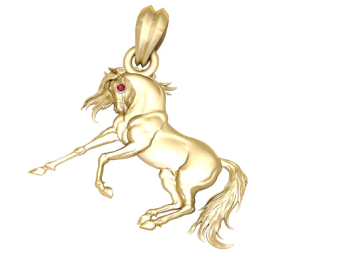Title 3D Printable Unicorn Pendant Model 3D Print Model