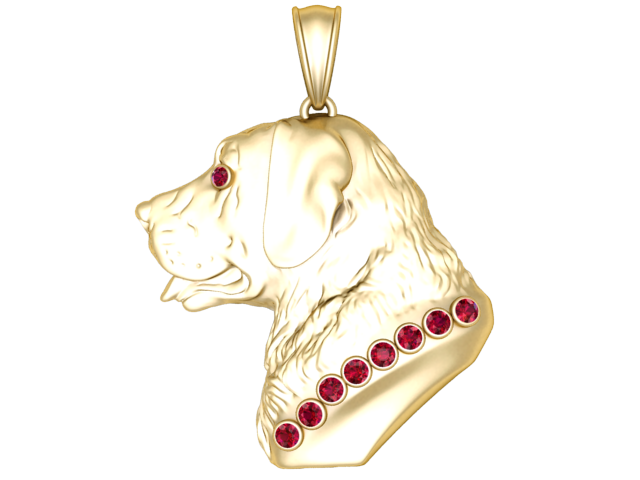 Title 3D Printable Dog Pendant Model 3D Print Model .c4d .max .obj .3ds .fbx .stl .blend