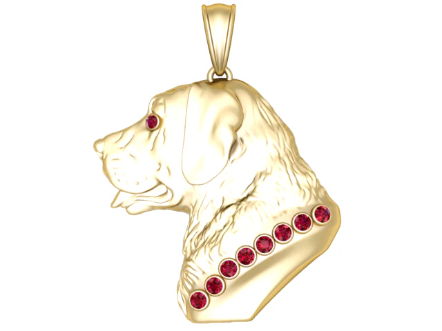 Title 3D Printable Dog Pendant Model 3D Print Model .c4d .max .obj .3ds .fbx .stl .blend 