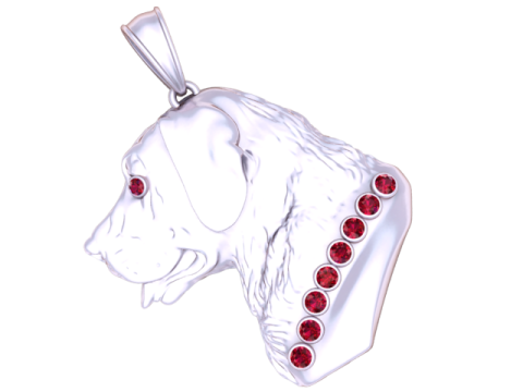 Title 3D Printable Dog Pendant Model 3D Print Model