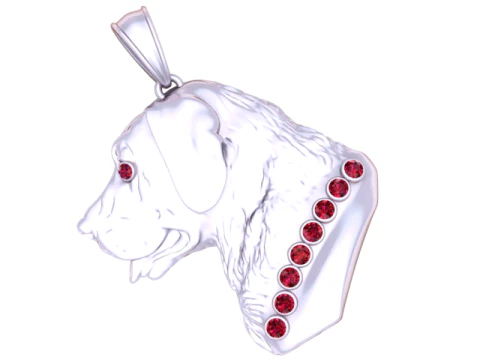 Title 3D Printable Dog Pendant Model 3D Print Model
