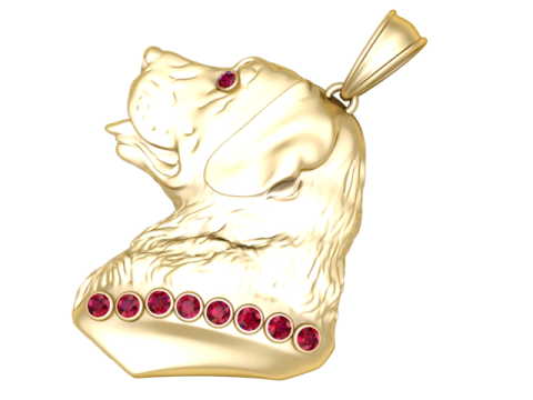 Title 3D Printable Dog Pendant Model 3D Print Model