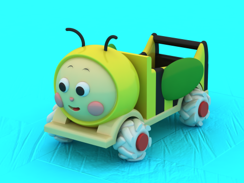 可爱蜜蜂汽车玩具 3D 打印模型