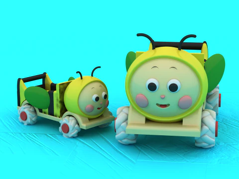 Cute Bee Car Toy 3D Print Model