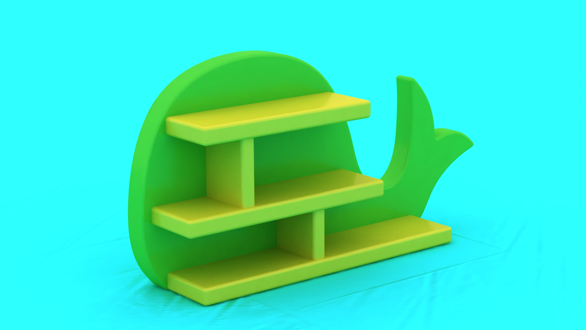 Cartoon Leaf Shelf 3D Print Model .c4d .max .obj .3ds .fbx .stl .blend 