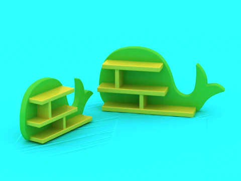 Cartoon Leaf Shelf 3D Print Model