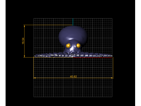 Cute Cartoon Octopus 3D Print Model