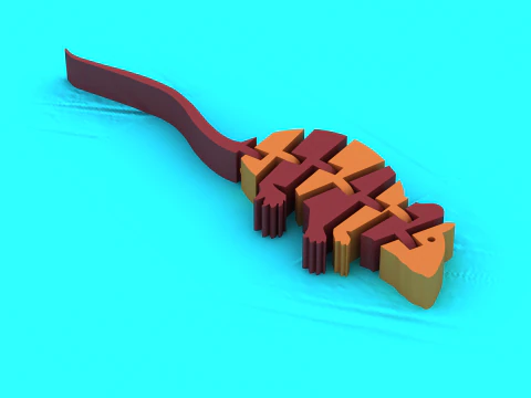 Stylizowane stworzenie podzielone na segmenty Model do druku 3D