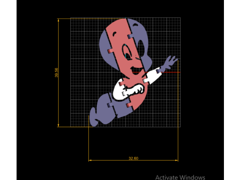 귀여운 만화 퍼즐 캐릭터 3D 프린트 모델