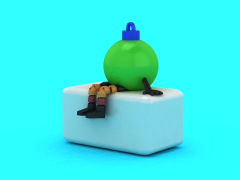 Personagem fofo de enfeite de Natal Modelo de Impressão 3D