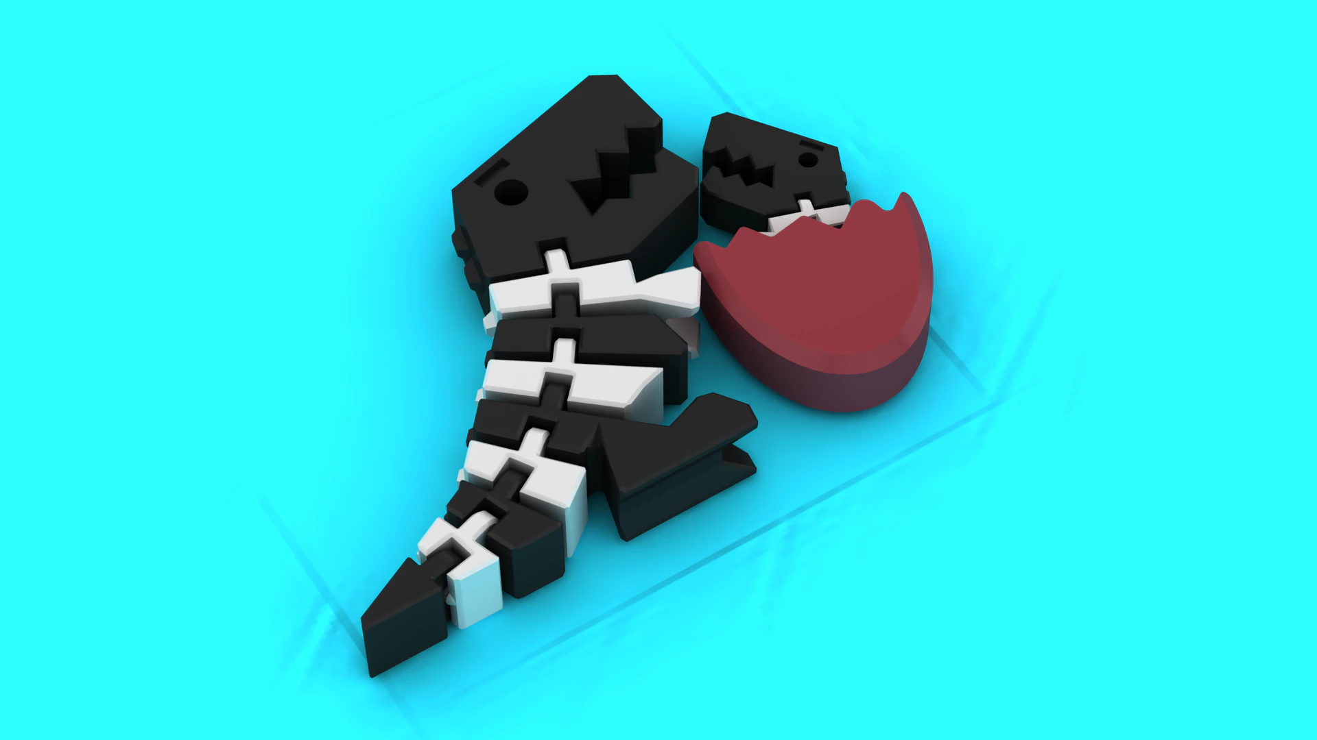 Broken Cartoon Character Puzzle 3D Print Model .c4d .max .obj .3ds .fbx .stl .blend