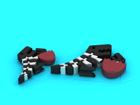 Broken Cartoon Character Puzzle 3D Print Model