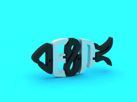 Typografie Vis 3D printmodel