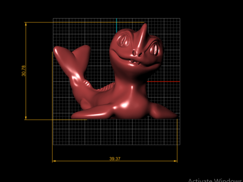 Niedlicher Babydrache 3D Druckmodell