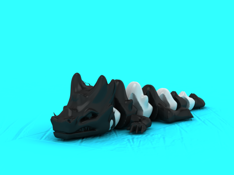 Stylizowany szkielet smoka Model do druku 3D