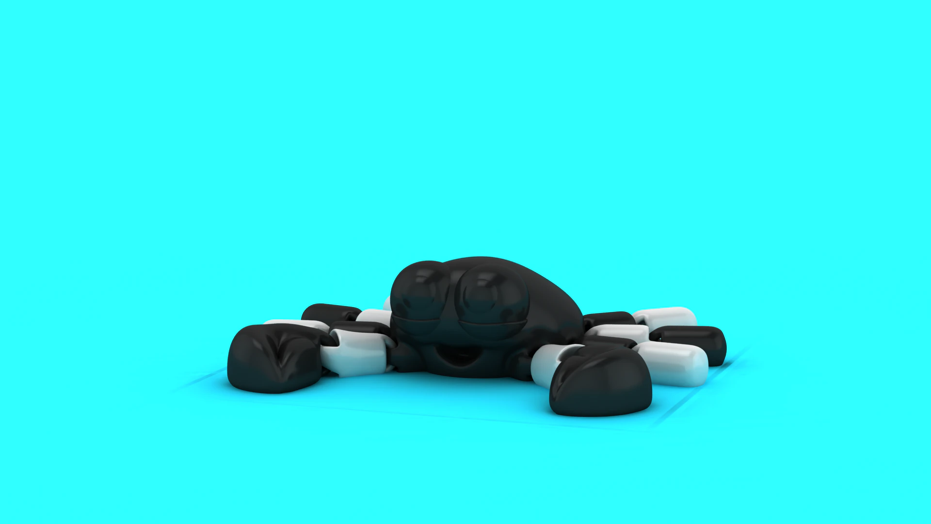 Cute Stylized Crab Skeleton 3D Print Model .c4d .max .obj .3ds .fbx .stl .blend 
