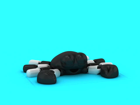 Cute Stylized Crab Skeleton 3D Print Model