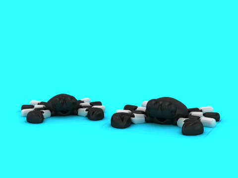 Cute Stylized Crab Skeleton 3D Print Model