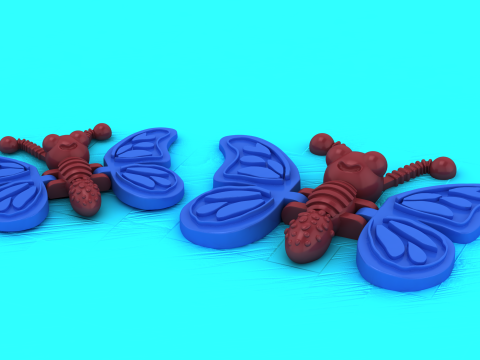 Cute Butterfly Character 3D Print Model