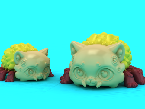 かわいい空想の生き物 3Dプリントモデル