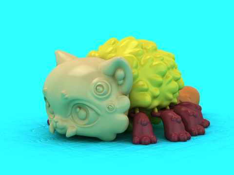 Cute Fantasy Creature 3D Print Model