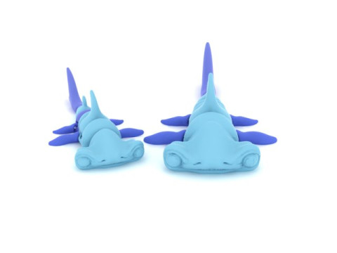 Schattig Axolotl beeldje 3D afdrukbaar 3D printmodel