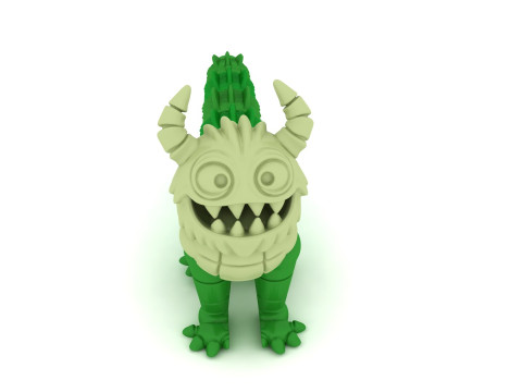 Cute Horned Monster Figurine 3D Printable 3D Print Model