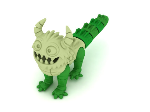 Cute Horned Monster Figurine 3D Printable 3D Print Model